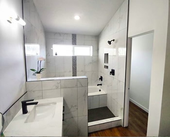 Residential bathroom plumbing remodel